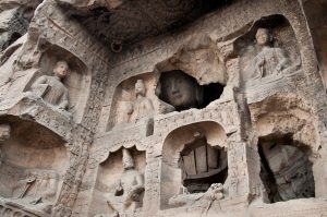 Carved buddhas at the Yungang Caves, Datong